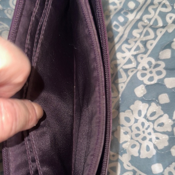 Coach Dark Purple Plum Signature Wallet - Picture 10 of 11